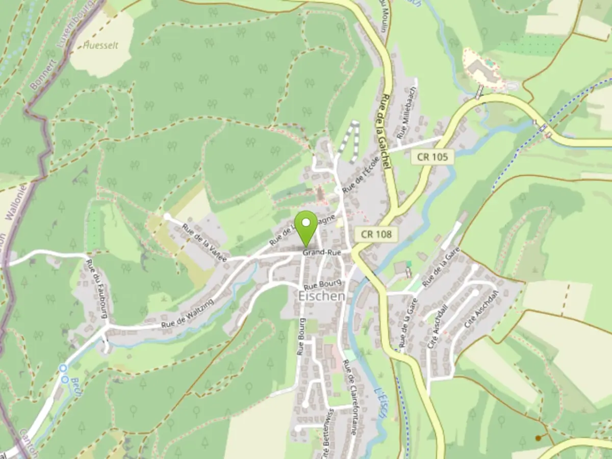 Plan d'accès : 36, Grand-Rue, L-8472 Eischen